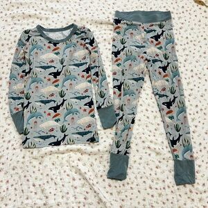 Wild Woven (Kindthing) modal sea life pjs 3T